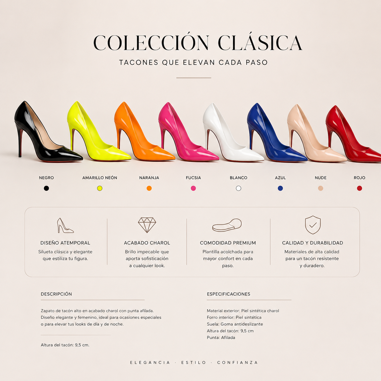 Valentina | Tacón Cuero Elegante
